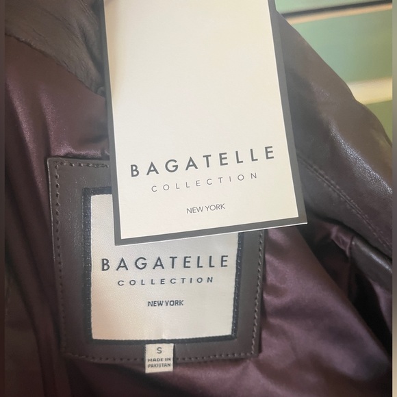 NWT BAGATELLE COLLECTION gorgeous chocolate leather trench coat - Picture 7 of 8